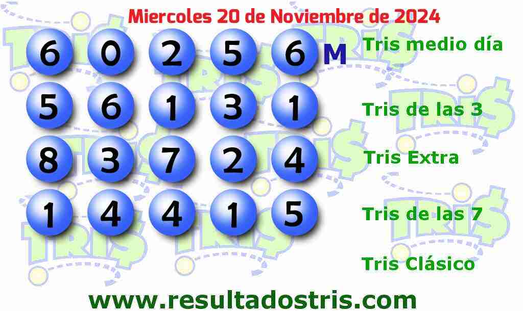 Boleto del Tris De las Siete del 2024-11-20