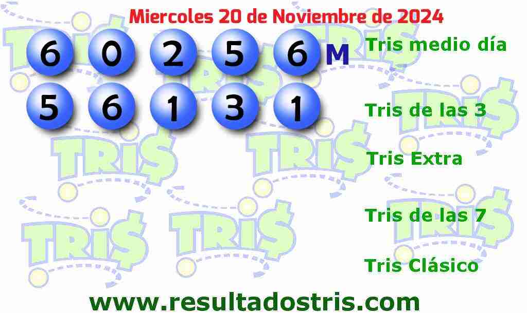 Boleto del Tris de las Tres del 2024-11-20