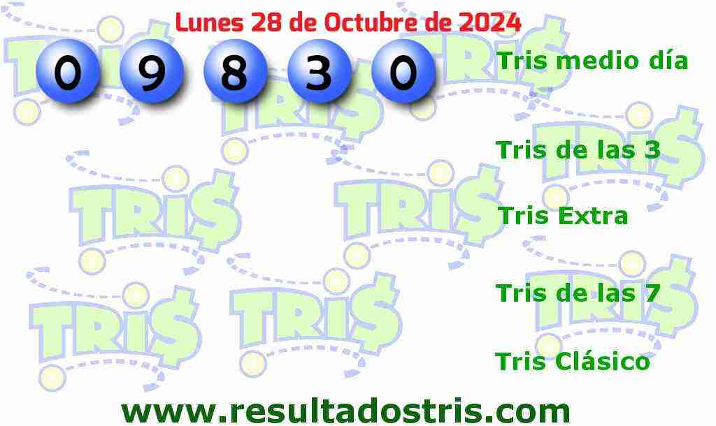 Boleto del Tris Medio Día del 2024-10-28